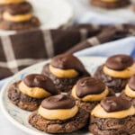 buckeye brownie cookies on a plate