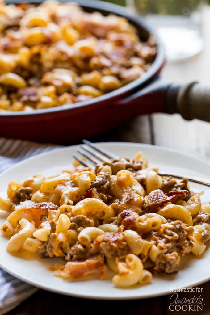 Bacon Cheeseburger Casserole Recipe - Amanda's Cookin' - Ground Beef