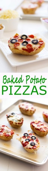Baked Potato Pizzas: Turn baked potatoes into pizza!
