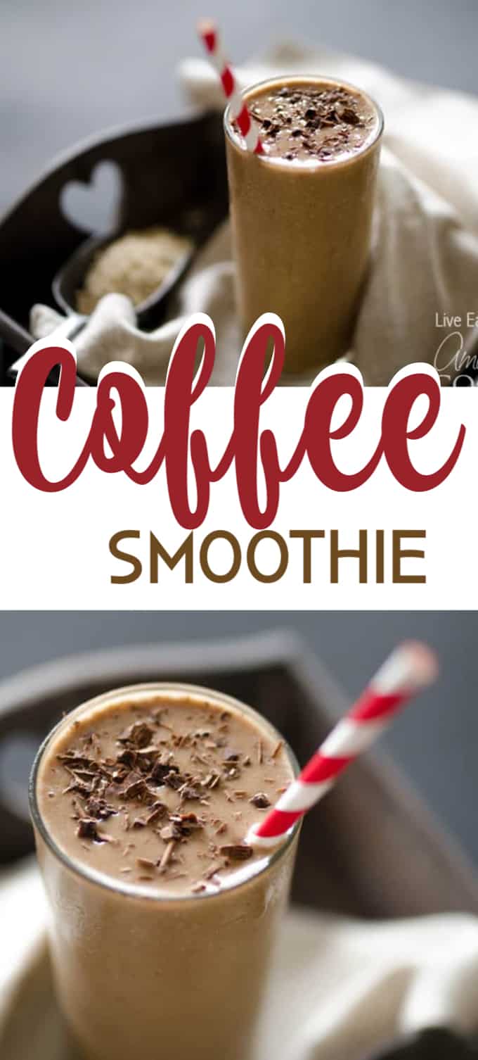 Coffee Smoothie for Breakfast, grains, fruit, protein, and coffee