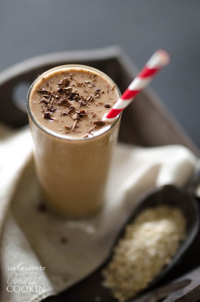 Coffee Smoothie with a straw