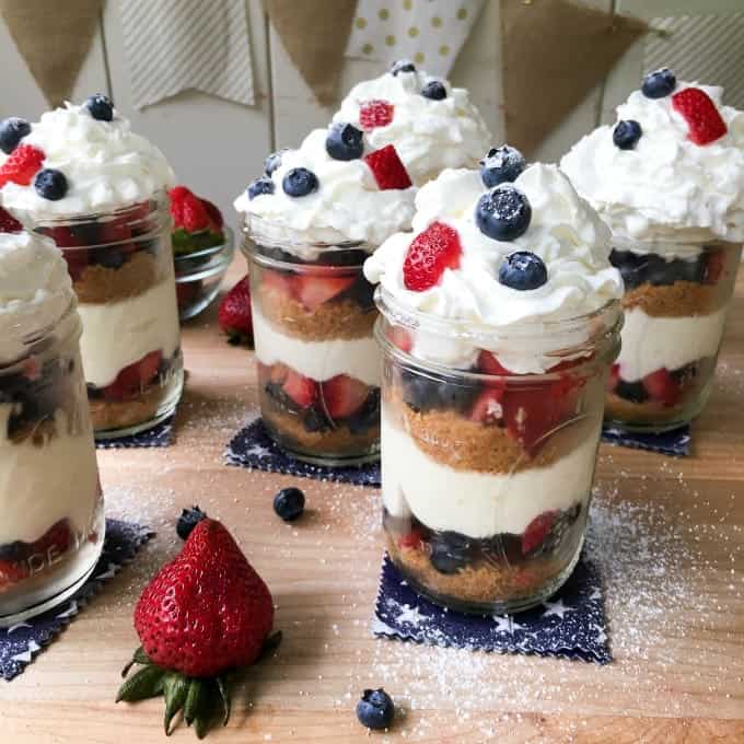 Lemon Blueberry Trifle: layers of lemon pudding, cake & blueberry