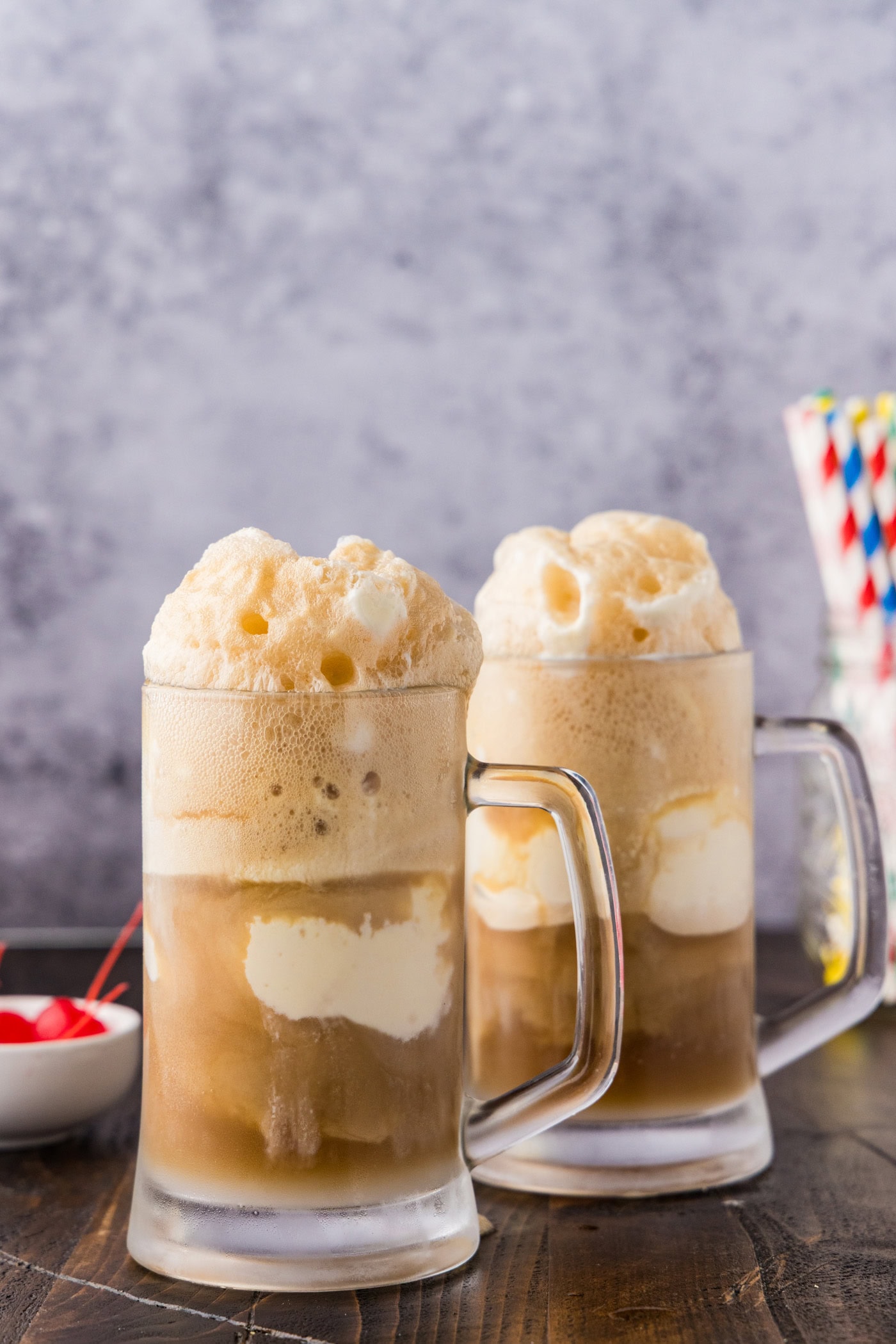 foam build up on Root Beer Float Cocktail