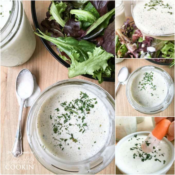 buttermilk ranch dressing collage