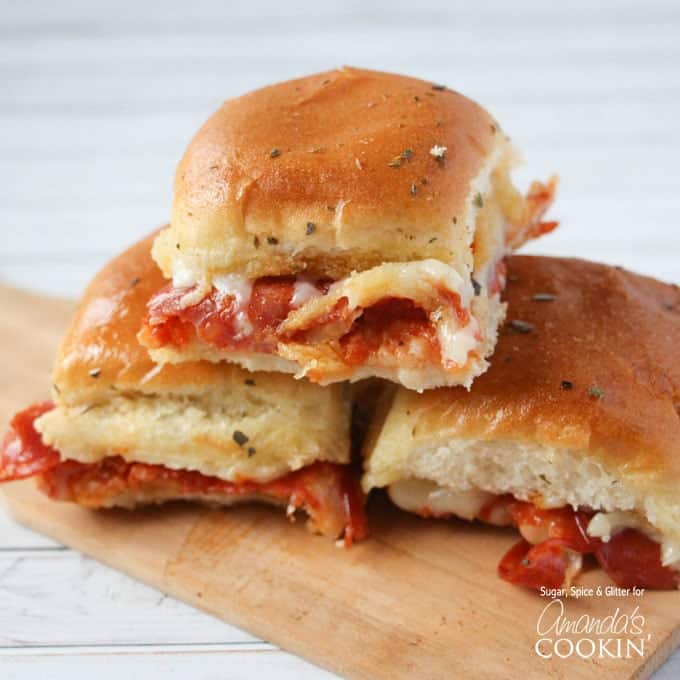 stacked pizza sliders