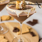 close up of a S'mores Martini