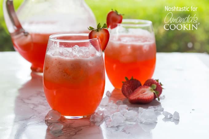 strawberry lemonade in glasses