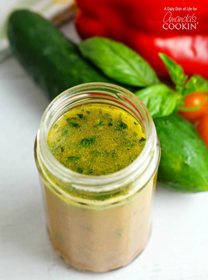 jar of dressing