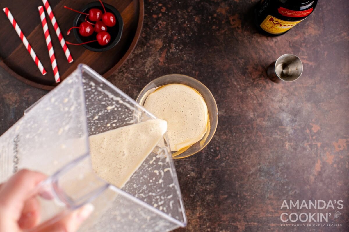 pouring into glass