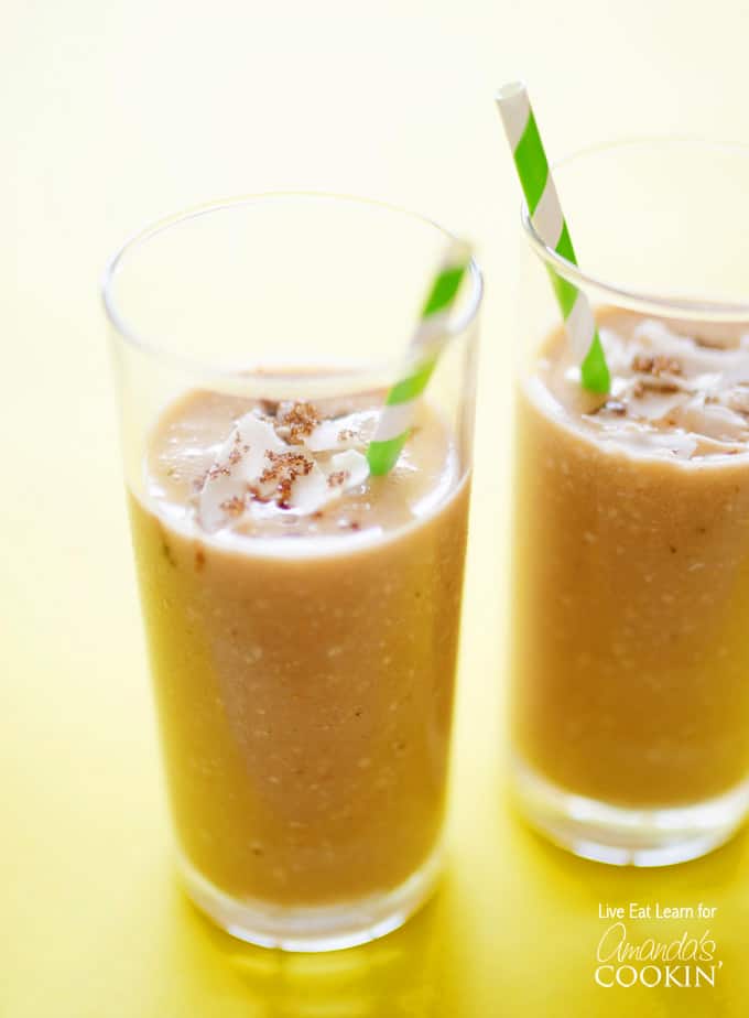 Coconut Smoothie: banana, coconut and ginger breakfast smoothie