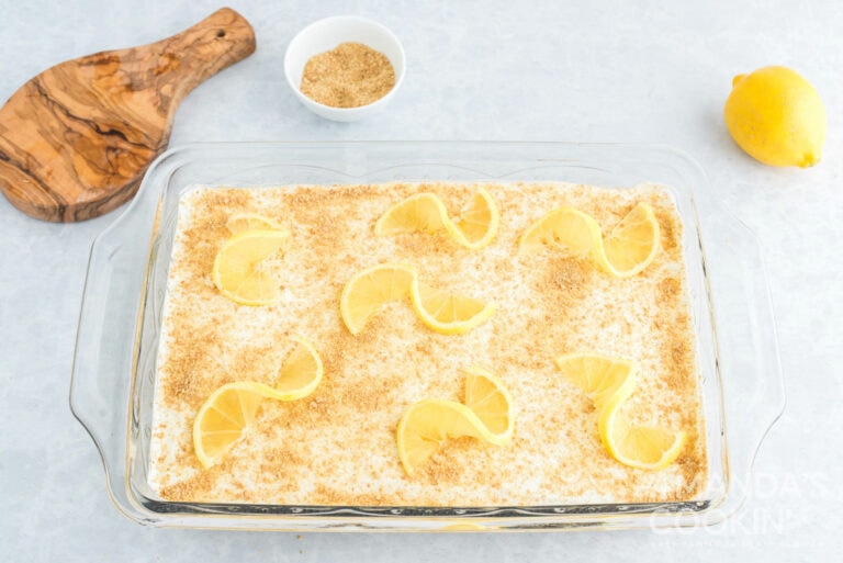 Lemon Cream Cheese Pudding Dessert Amanda's Cookin' One Pan