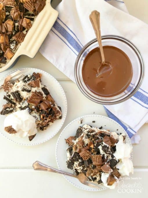 Peanut Butter Oreo No Bake Cheesecake OnePan Dessert