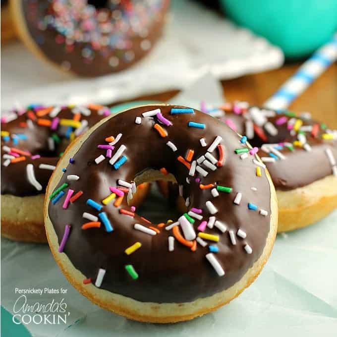 homemade baked cake donuts