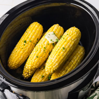 crockot with corn on the cob in it