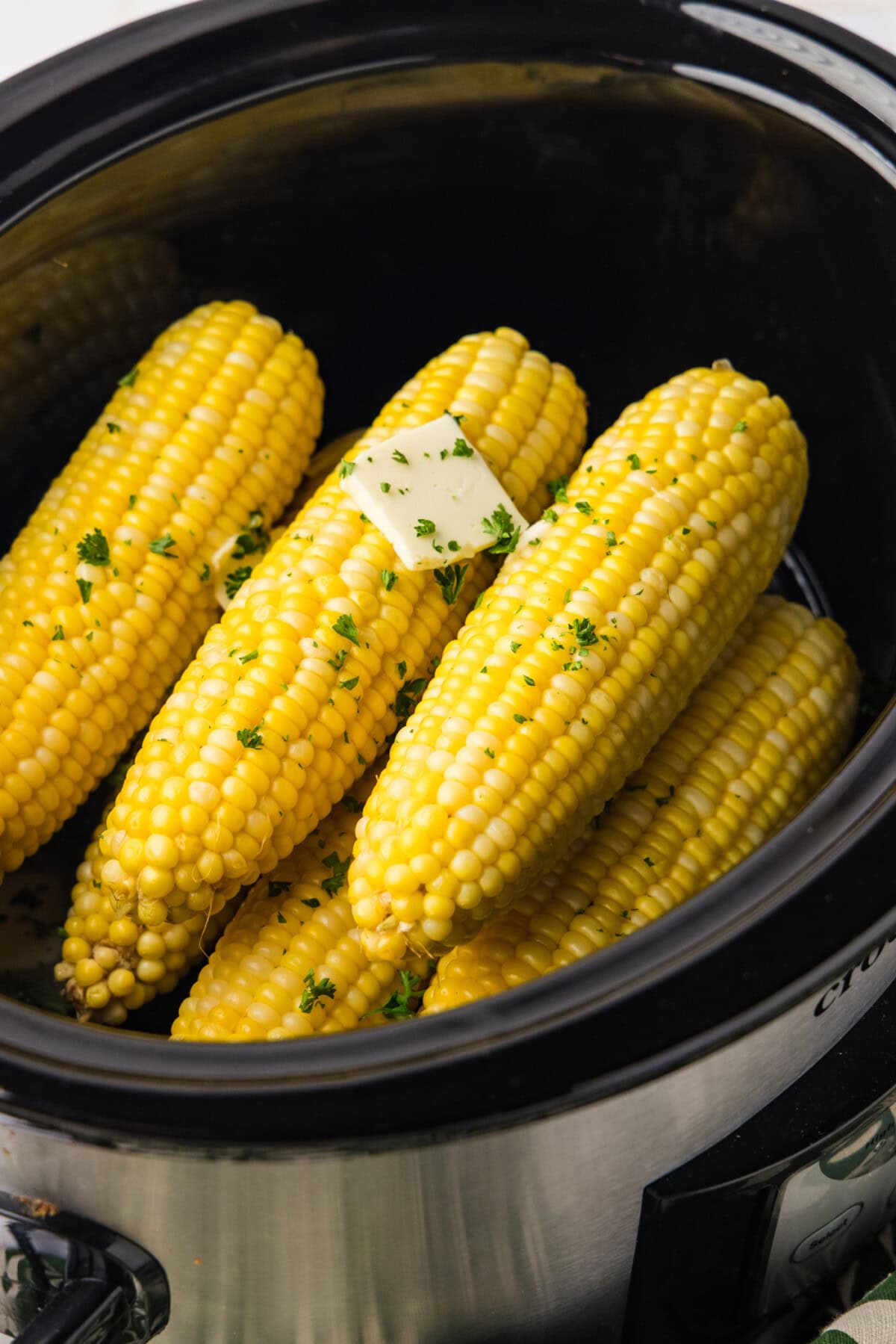 corn on the cob in a crockpot