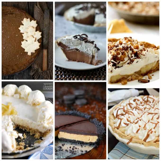 An assortment of photos of pies.