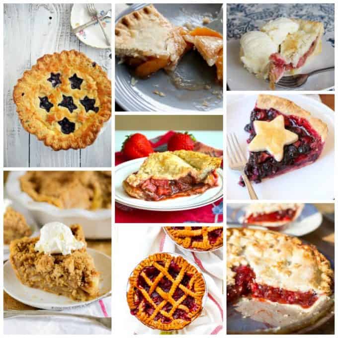 Several pictures of pies.