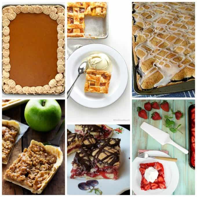 An assortment of photos of pies.