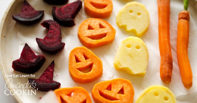 Roasted Halloween Vegetables: get ghouls and goblins to eat their veggies