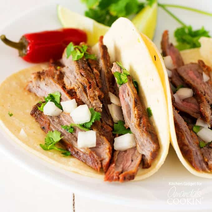 carne asada steak in a tortilla