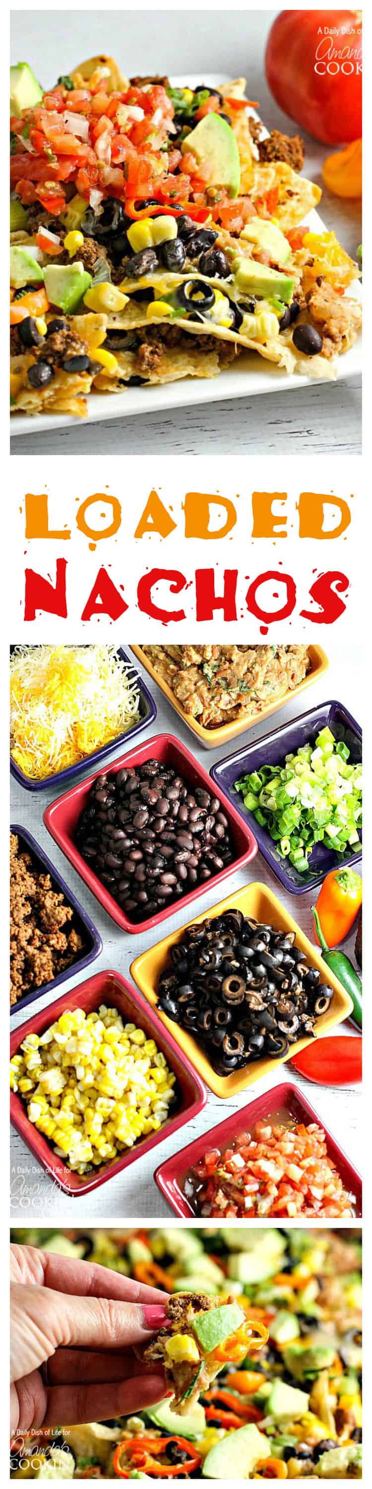 Square bowls filled a variety of topping such as cheese, black beans, green onions, taco meat, and chicken.