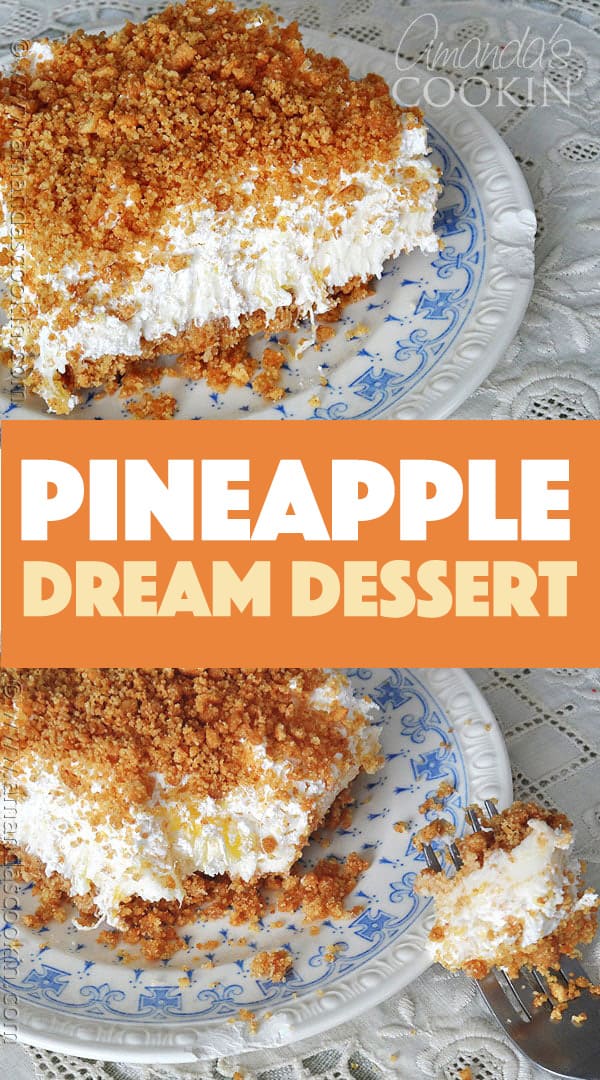 Pineapple Dream Dessert: pineapple, whipped cream, cream cheese