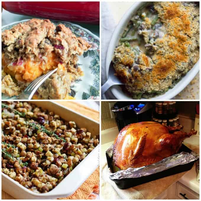 Photos of recipes for Thanksgiving.