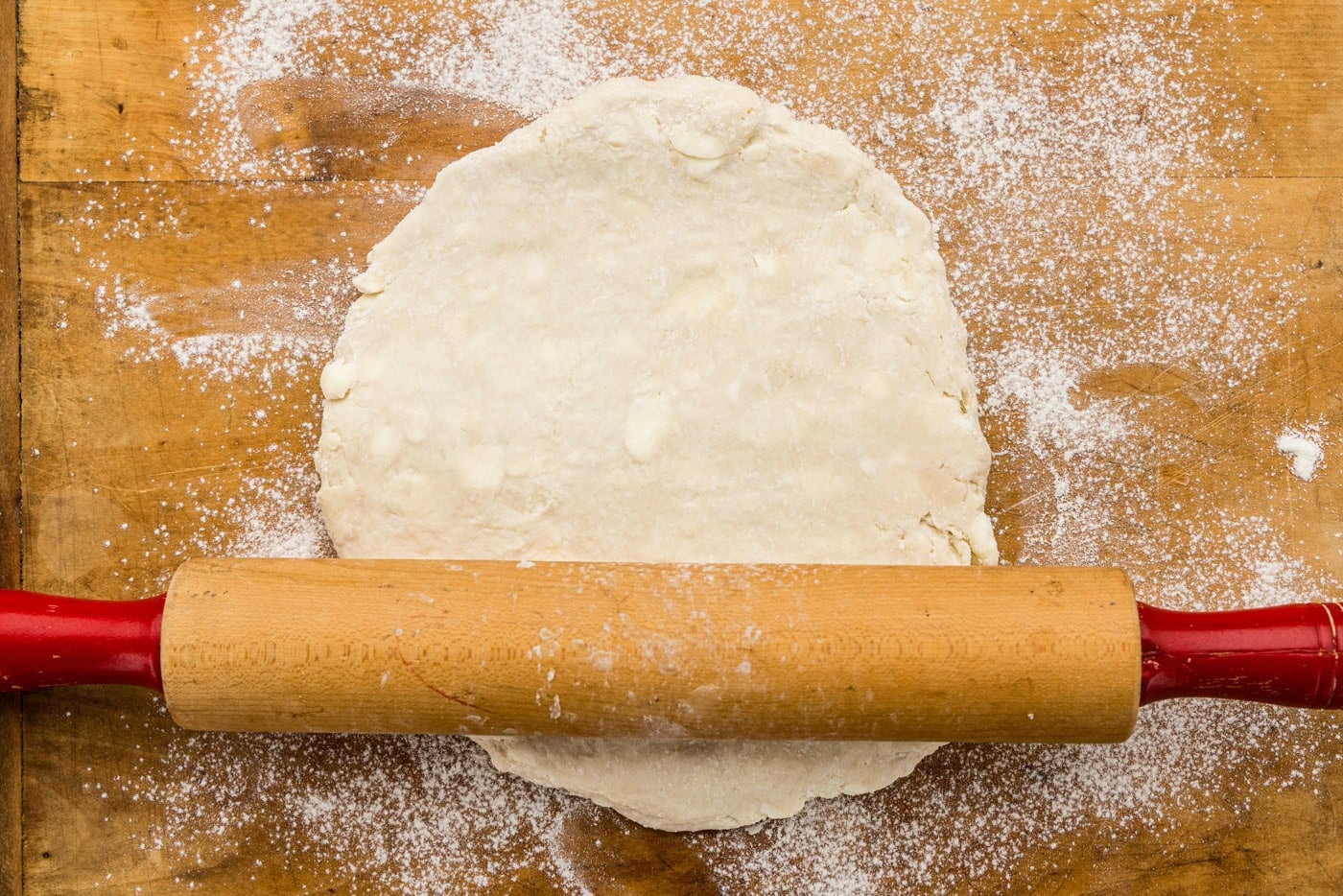 rolled out pie crust