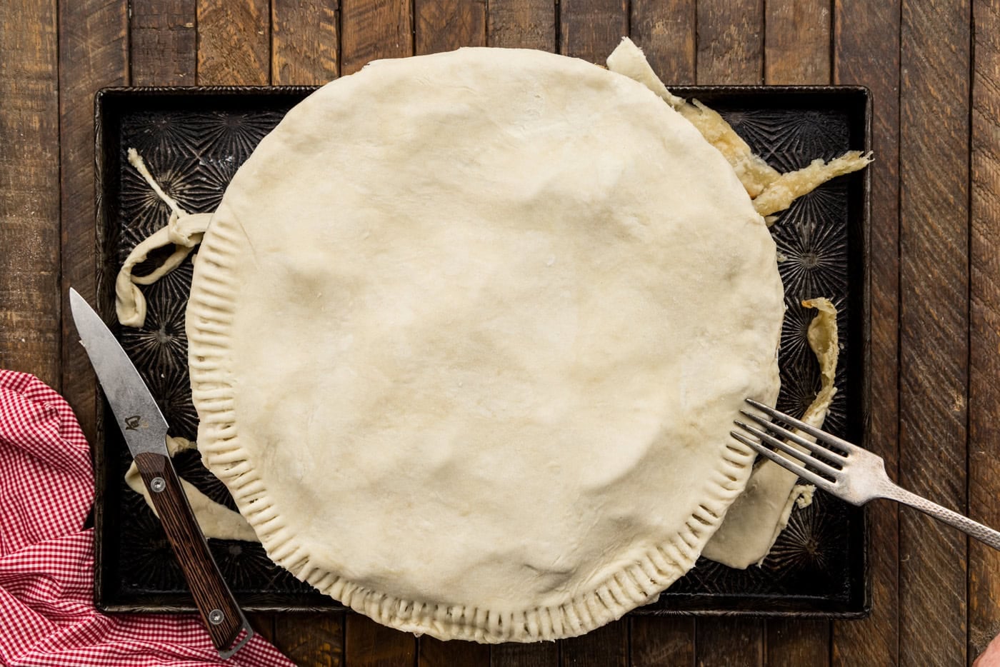 top crust on pie