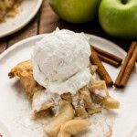 slice of Homemade Apple Pie with ice cream