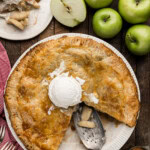 Homemade Apple Pie with ice cream o top