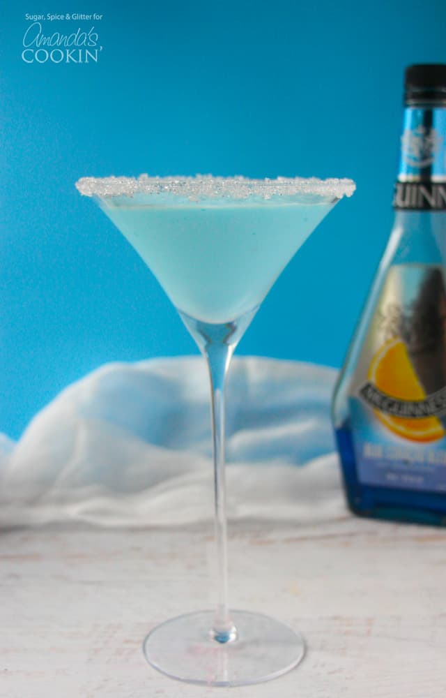 Blended Frostbite Martini a frosty winter or holiday drink