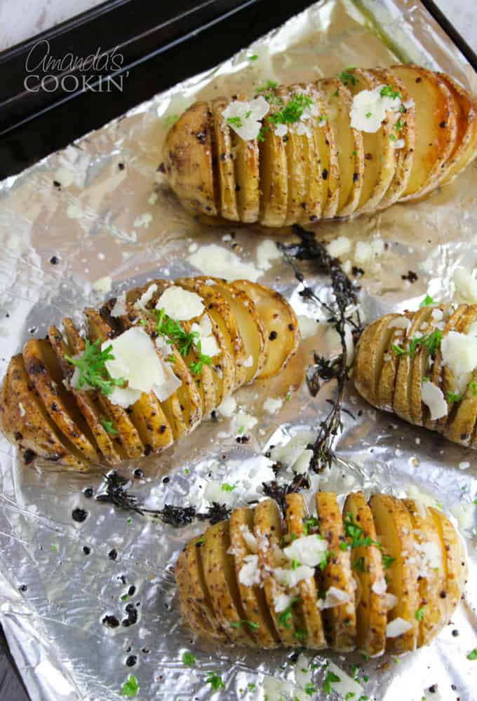 Gorgeous Hasselback potatoes