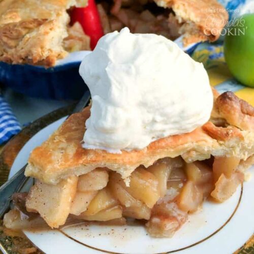 Have a slice of delicious homemade apple pie you make from scratch!