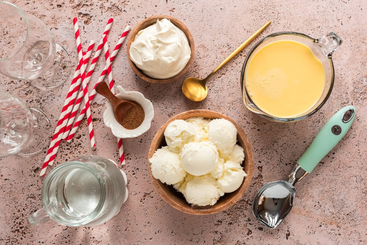 Ingredients for Eggnog Floats