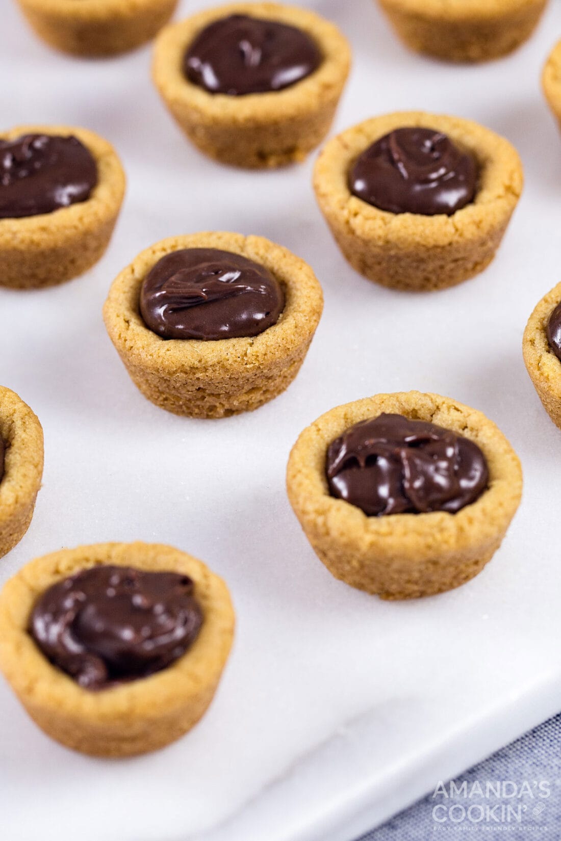 fudge filled cookie cups