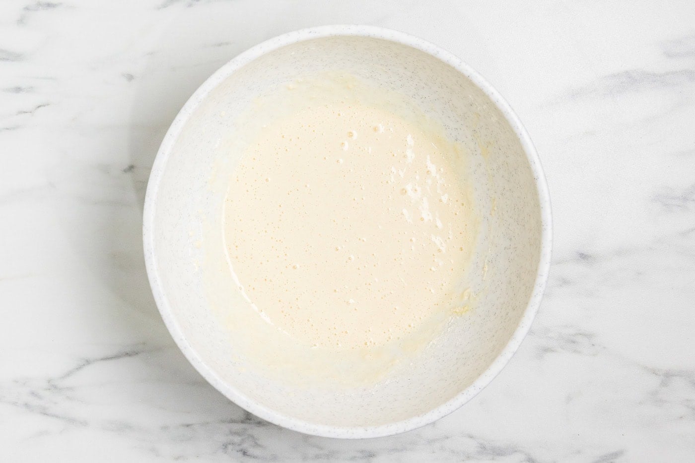 mixed batter in bowl