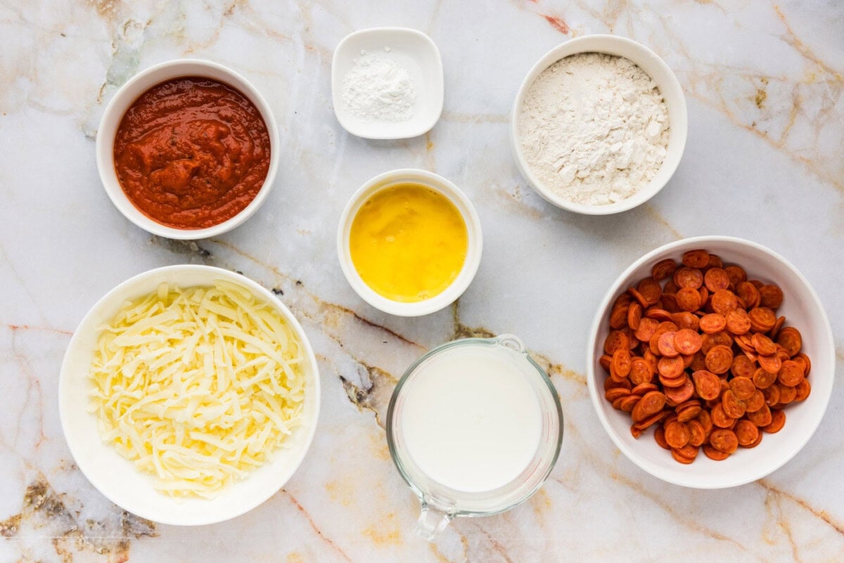 ingredients for Pepperoni Pizza Puffs