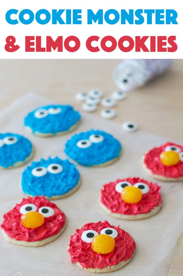 cookie monster and elmo cookies
