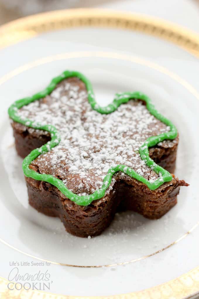 shamrock shaped brownie