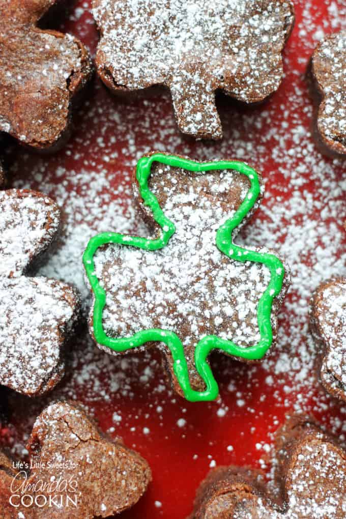 shamrock shaped brownie