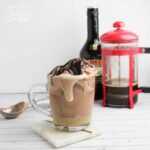 baileys coffee float in a glass mug