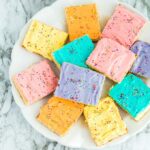 overhead view of sugar cookie bars