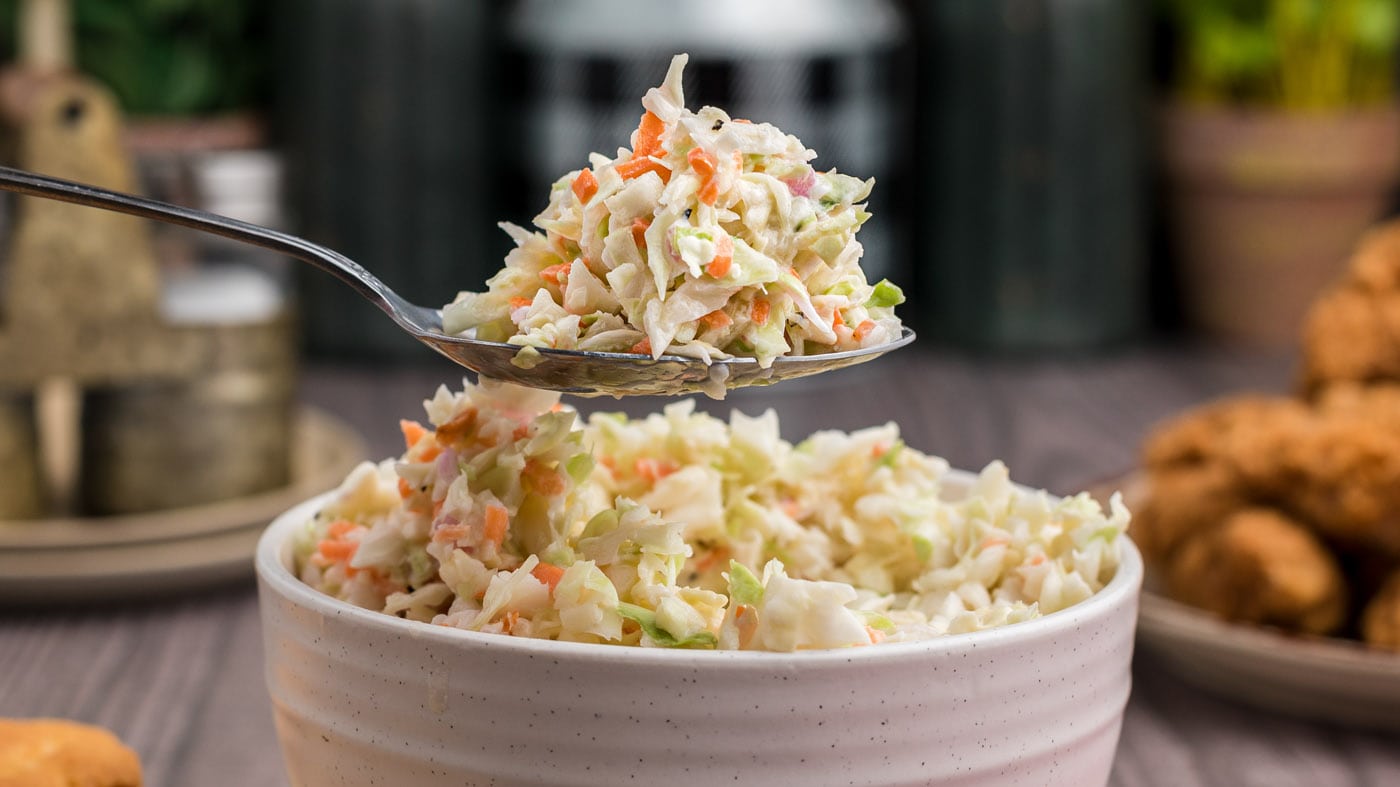 My favorite coleslaw has always been from KFC. Making KFC coleslaw at home is easy and it makes a gr