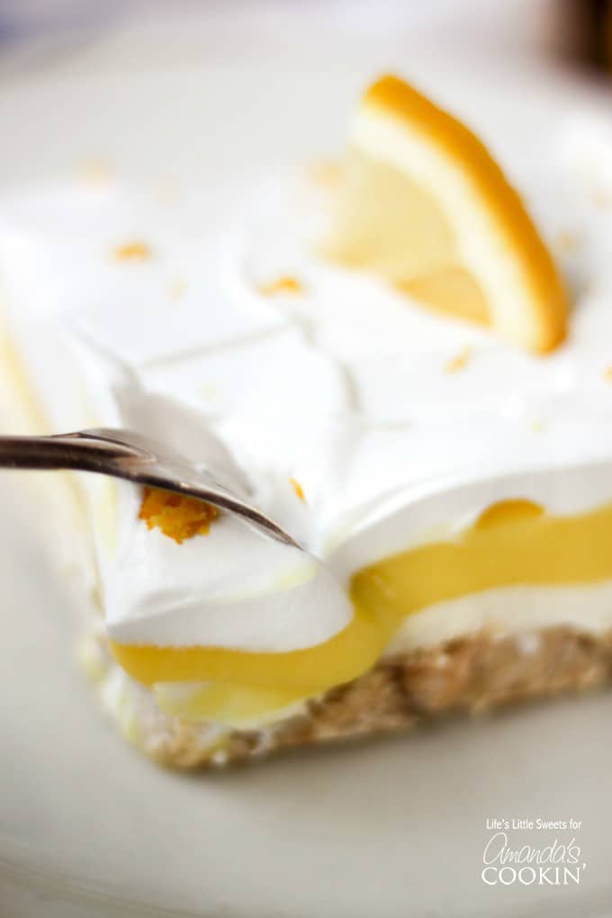 Dive in to your new favorite lemon one-pan dessert, Lemon Lush!!