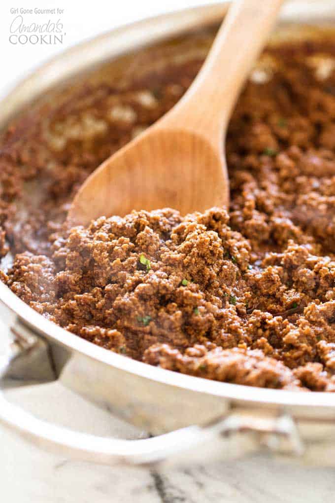 chili in a pan