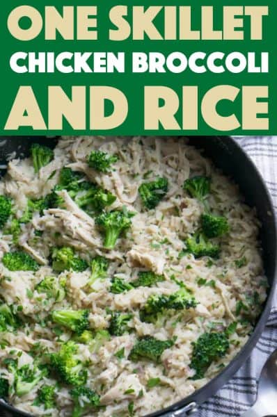 Skillet Chicken Broccoli and Rice: a deliciously easy dinner dish!