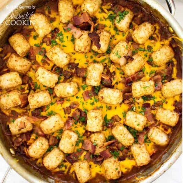 Chicken Pot Pie Tater Tot Casserole the perfect onedish dinner!