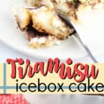 tiramisu icebox cake pin image