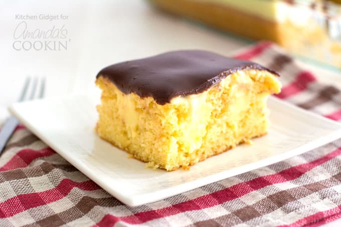 Boston Cream Poke Cake: a delicious and easy one-pan dessert!